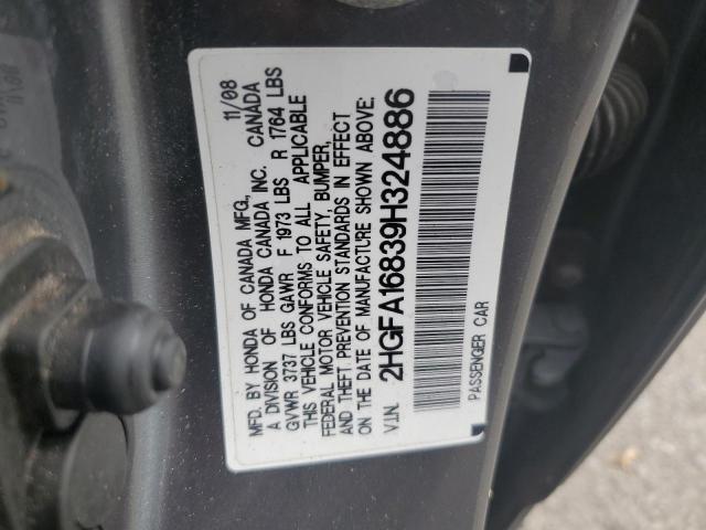 Photo 12 VIN: 2HGFA16839H324886 - HONDA CIVIC EX 