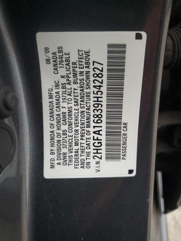 Photo 11 VIN: 2HGFA16839H542827 - HONDA CIVIC EX 