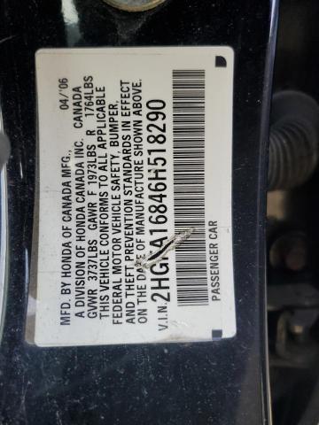 Photo 11 VIN: 2HGFA16846H518290 - HONDA CIVIC 