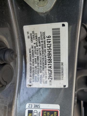 Photo 11 VIN: 2HGFA16849H542416 - HONDA CIVIC 