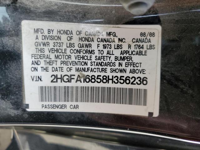 Photo 11 VIN: 2HGFA16858H356236 - HONDA CIVIC 