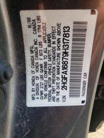 Photo 11 VIN: 2HGFA16879H317813 - HONDA CIVIC EX 