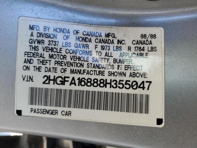 Photo 11 VIN: 2HGFA16888H355047 - HONDA CIVIC 