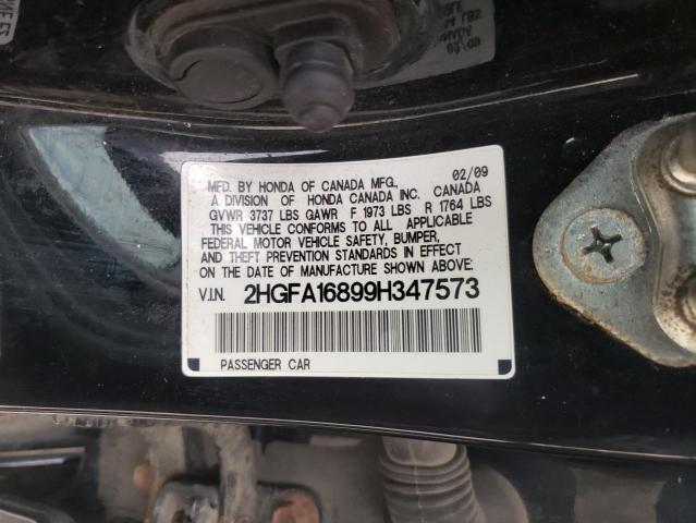 Photo 11 VIN: 2HGFA16899H347573 - HONDA CIVIC EX 