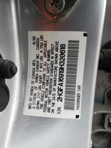 Photo 11 VIN: 2HGFA16919H320618 - HONDA CIVIC EXL 