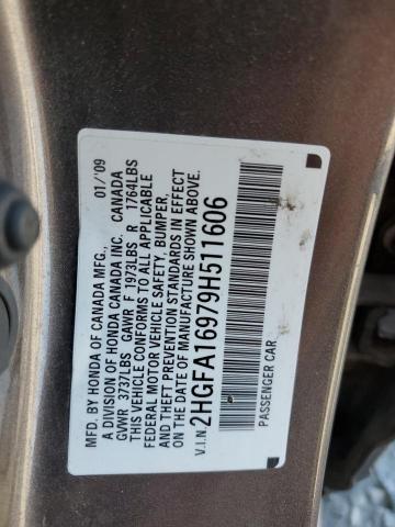 Photo 11 VIN: 2HGFA16979H511606 - HONDA CIVIC EXL 