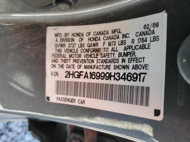 Photo 11 VIN: 2HGFA16999H346917 - HONDA CIVIC EXL 