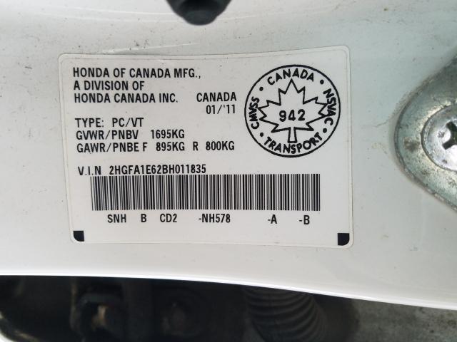 Photo 9 VIN: 2HGFA1E62BH011835 - HONDA CIVIC LX-S 