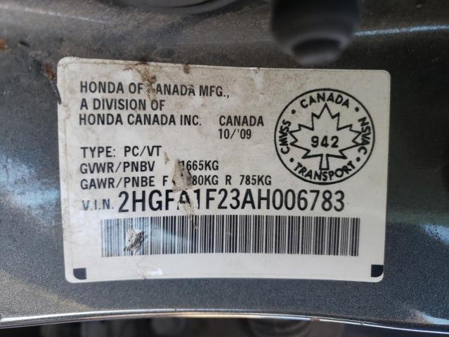 Photo 9 VIN: 2HGFA1F23AH006783 - HONDA CIVIC DX 