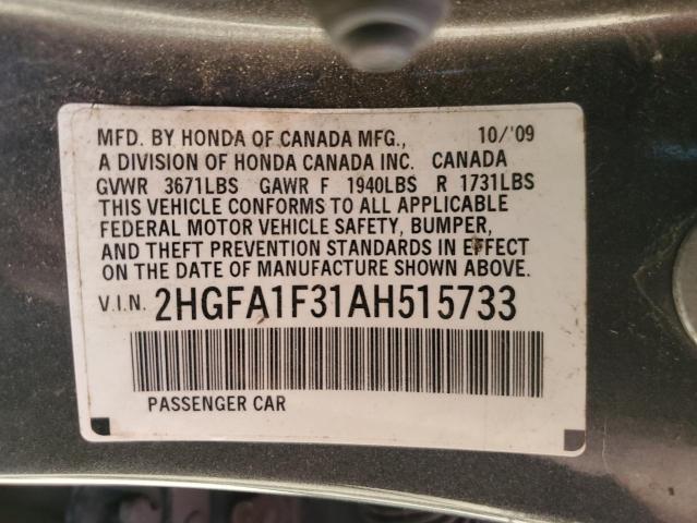 Photo 9 VIN: 2HGFA1F31AH515733 - HONDA CIVIC VP 