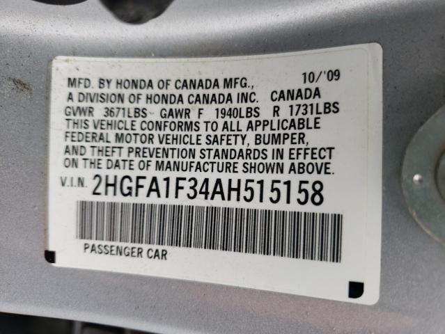 Photo 9 VIN: 2HGFA1F34AH515158 - HONDA CIVIC VP 