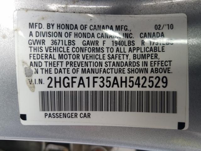 Photo 9 VIN: 2HGFA1F35AH542529 - HONDA CIVIC VP 