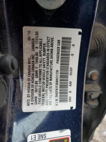 Photo 11 VIN: 2HGFA1F36BH511730 - HONDA CIVIC VP 