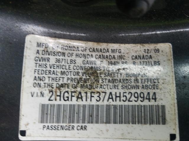 Photo 9 VIN: 2HGFA1F37AH529944 - HONDA CIVIC VP 