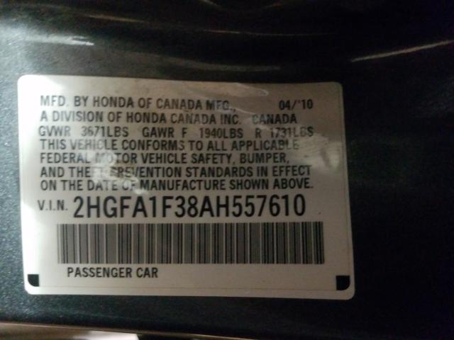 Photo 9 VIN: 2HGFA1F38AH557610 - HONDA CIVIC VP 