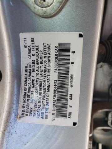 Photo 11 VIN: 2HGFA1F38BH544423 - HONDA CIVIC 