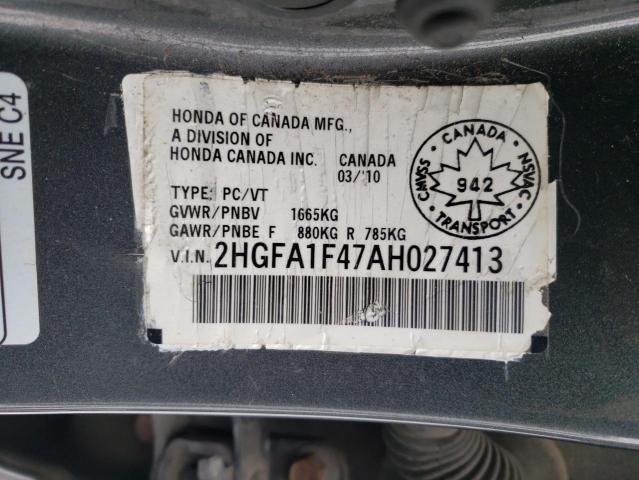 Photo 12 VIN: 2HGFA1F47AH027413 - HONDA CIVIC DX-G 