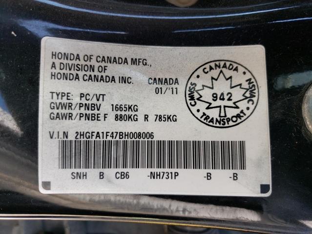 Photo 11 VIN: 2HGFA1F47BH008006 - HONDA CIVIC 