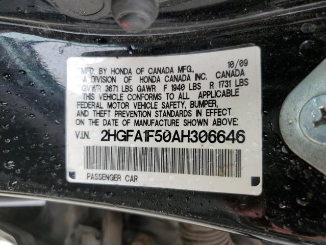 Photo 12 VIN: 2HGFA1F50AH306646 - HONDA CIVIC 