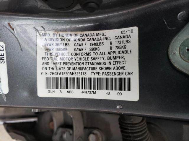 Photo 9 VIN: 2HGFA1F50AH325178 - HONDA CIVIC LX 