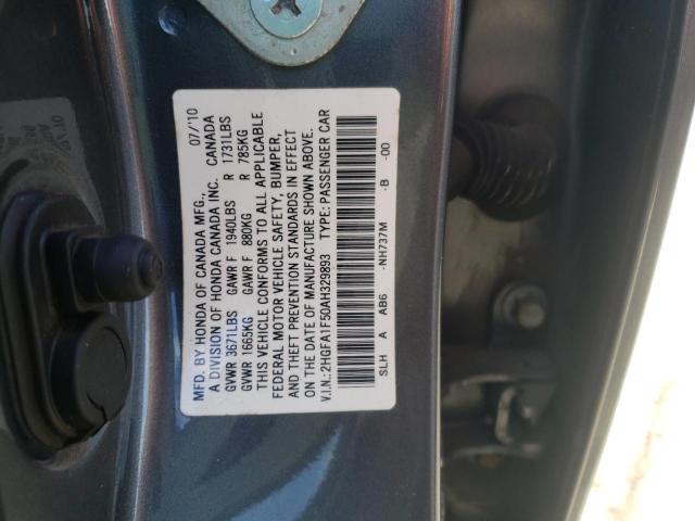 Photo 12 VIN: 2HGFA1F50AH329893 - HONDA CIVIC LX 