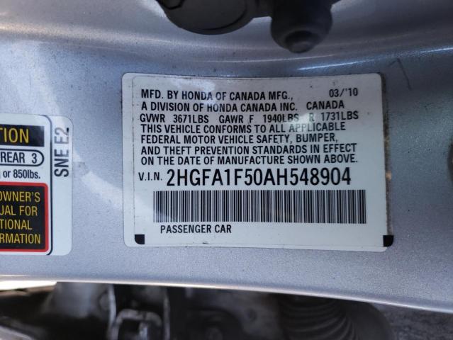 Photo 9 VIN: 2HGFA1F50AH548904 - HONDA CIVIC LX 