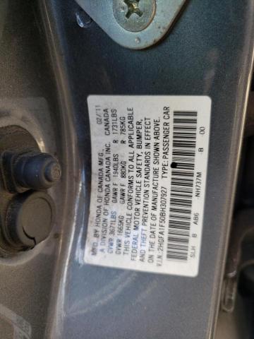 Photo 11 VIN: 2HGFA1F50BH307927 - HONDA CIVIC LX 