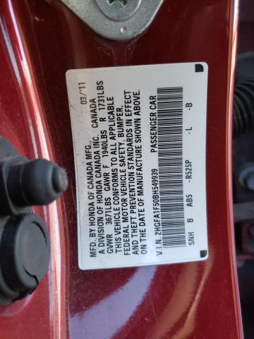 Photo 9 VIN: 2HGFA1F50BH549939 - HONDA CIVIC LX 