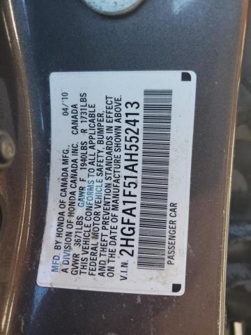 Photo 12 VIN: 2HGFA1F51AH552413 - HONDA CIVIC LX 