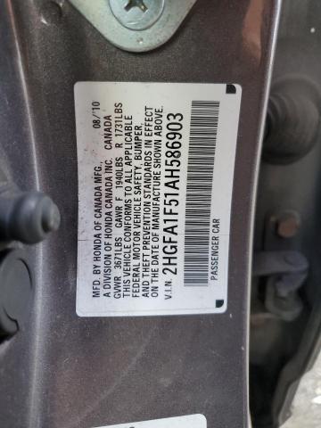 Photo 11 VIN: 2HGFA1F51AH586903 - HONDA CIVIC LX 