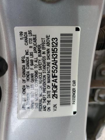 Photo 11 VIN: 2HGFA1F52AH315123 - HONDA CIVIC LX 