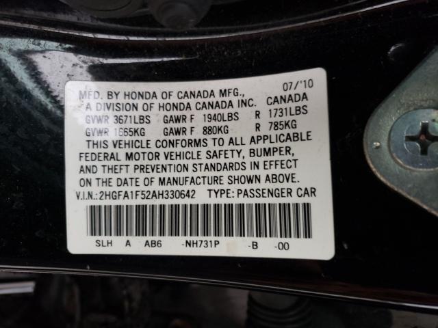 Photo 9 VIN: 2HGFA1F52AH330642 - HONDA CIVIC LX 