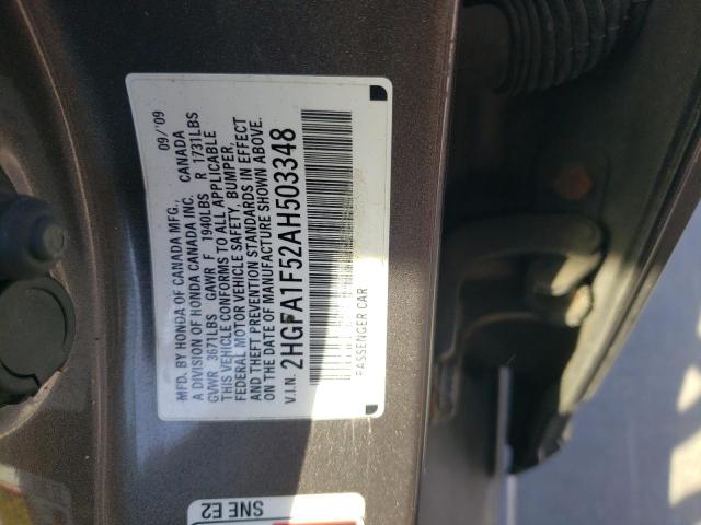 Photo 12 VIN: 2HGFA1F52AH503348 - HONDA CIVIC LX 