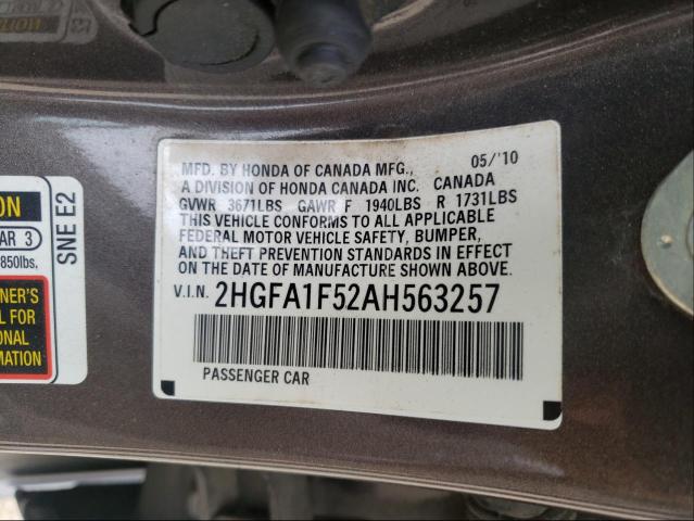 Photo 9 VIN: 2HGFA1F52AH563257 - HONDA CIVIC LX 