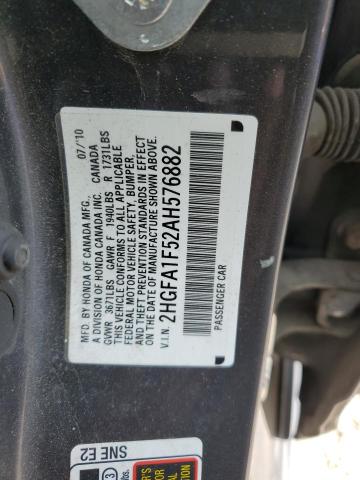 Photo 11 VIN: 2HGFA1F52AH576882 - HONDA CIVIC 