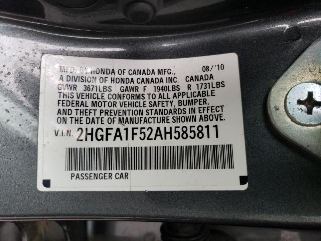 Photo 11 VIN: 2HGFA1F52AH585811 - HONDA CIVIC LX 