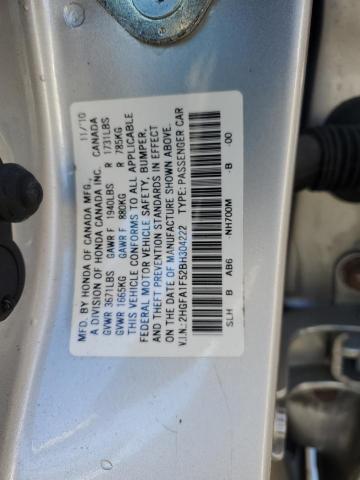 Photo 11 VIN: 2HGFA1F52BH304222 - HONDA CIVIC LX 