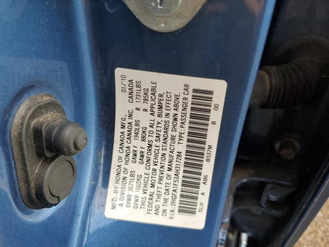 Photo 11 VIN: 2HGFA1F53AH317284 - HONDA CIVIC LX 