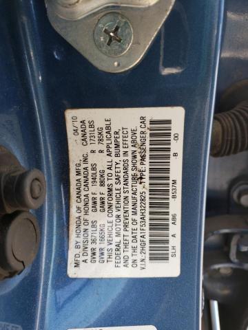 Photo 11 VIN: 2HGFA1F53AH322825 - HONDA CIVIC LX 