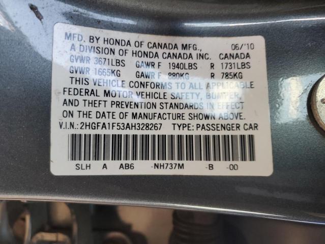 Photo 11 VIN: 2HGFA1F53AH328267 - HONDA CIVIC LX 