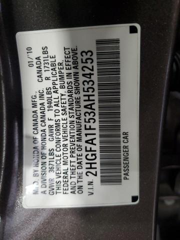 Photo 11 VIN: 2HGFA1F53AH534253 - HONDA CIVIC LX 