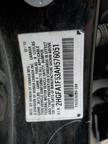 Photo 12 VIN: 2HGFA1F53AH576051 - HONDA CIVIC 