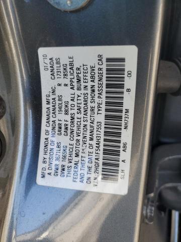 Photo 11 VIN: 2HGFA1F54AH317553 - HONDA CIVIC LX 