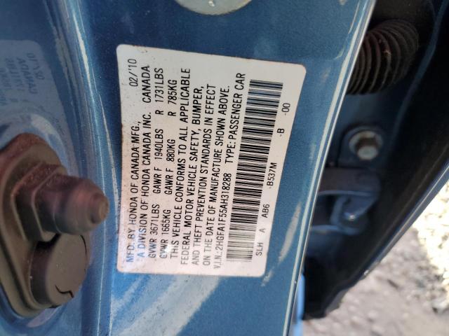 Photo 11 VIN: 2HGFA1F55AH318288 - HONDA CIVIC LX 