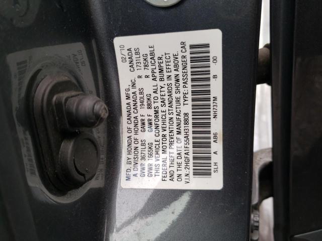 Photo 12 VIN: 2HGFA1F55AH318808 - HONDA CIVIC 