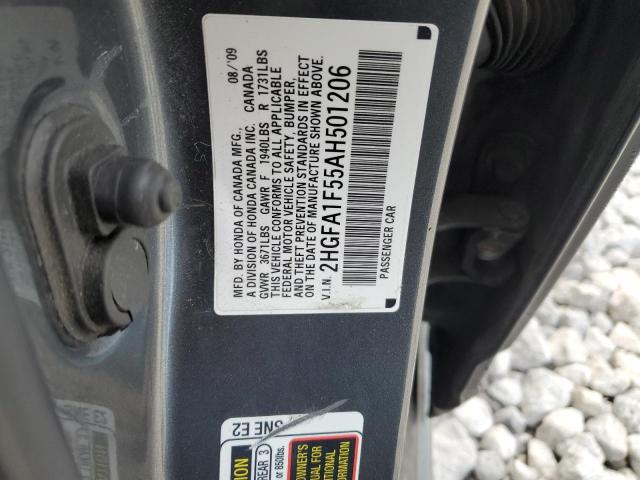 Photo 11 VIN: 2HGFA1F55AH501206 - HONDA CIVIC LX 