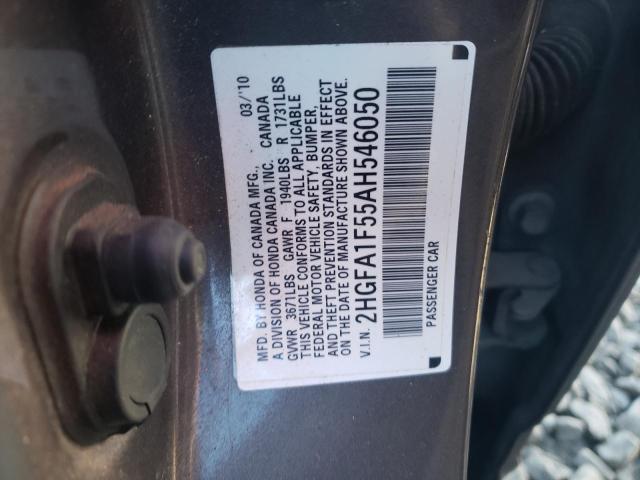 Photo 9 VIN: 2HGFA1F55AH546050 - HONDA CIVIC LX 