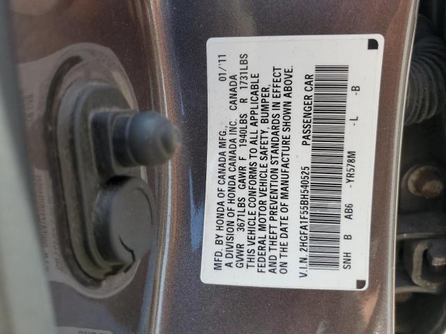 Photo 11 VIN: 2HGFA1F55BH540525 - HONDA CIVIC LX 