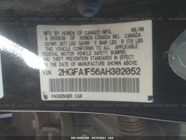 Photo 8 VIN: 2HGFA1F56AH302052 - HONDA CIVIC SDN 