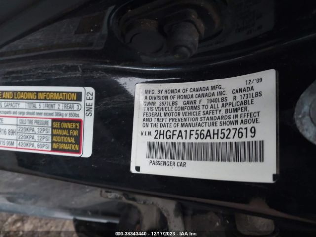 Photo 8 VIN: 2HGFA1F56AH527619 - HONDA CIVIC 